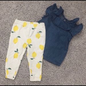 NWT Carter’s Brand- Denim & Lemons outfit